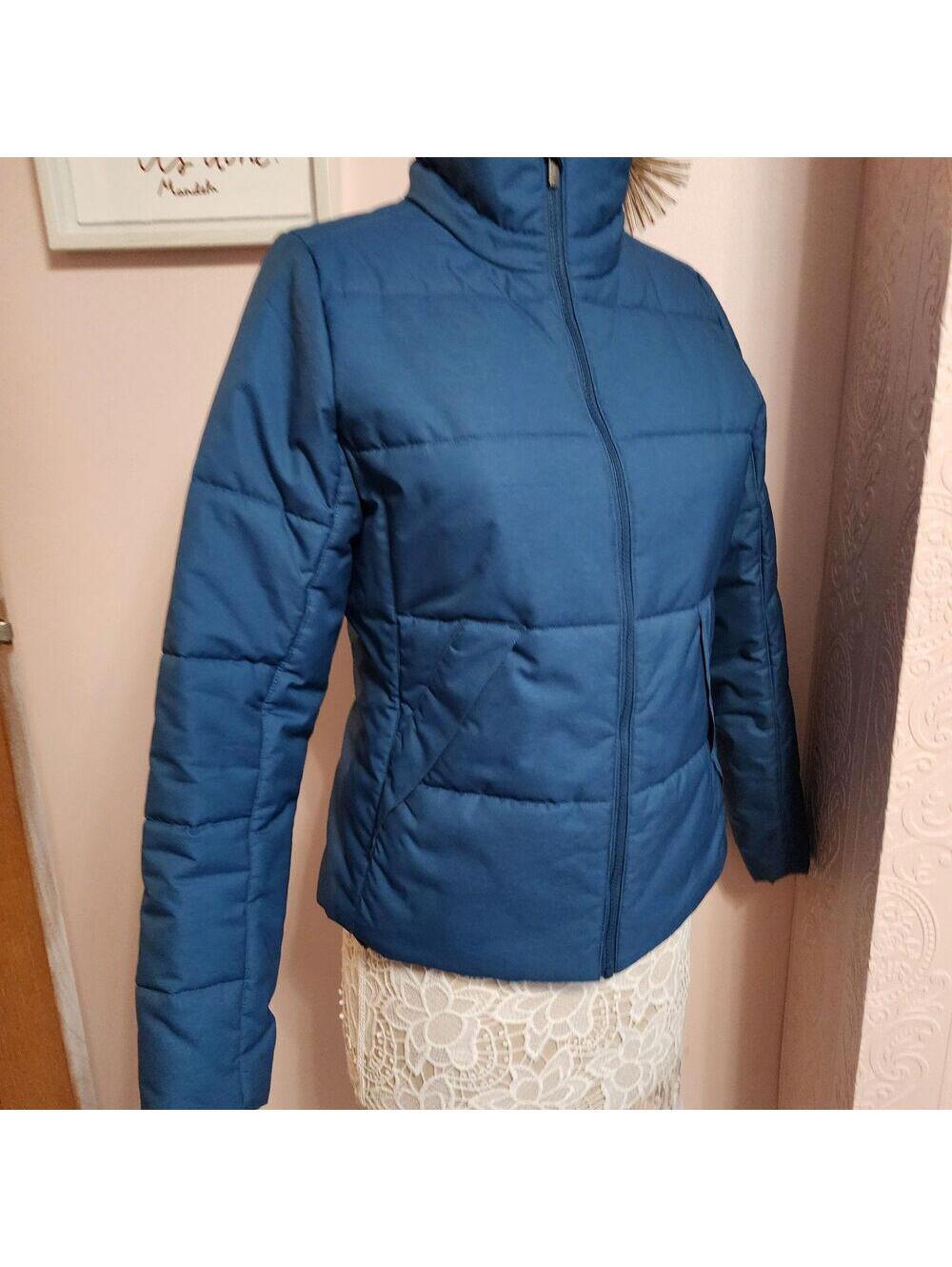 LKNW Teal Lucy Inner Spark Insulated Puffer Jacket Blue Full Zip Medium M